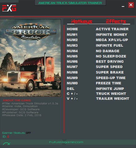 American Truck Simulator v1.5.3 (Steam) (64Bits) Trainer +13